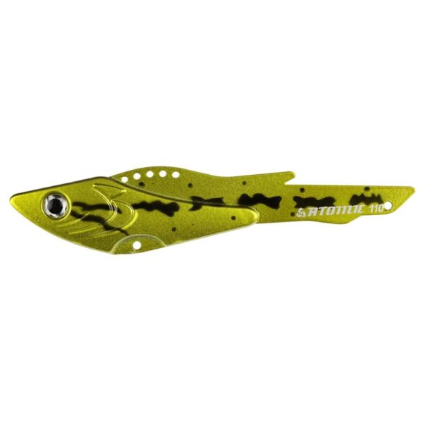 Atomic Hardz Metalz 110mm Vibe Lure Green Shad