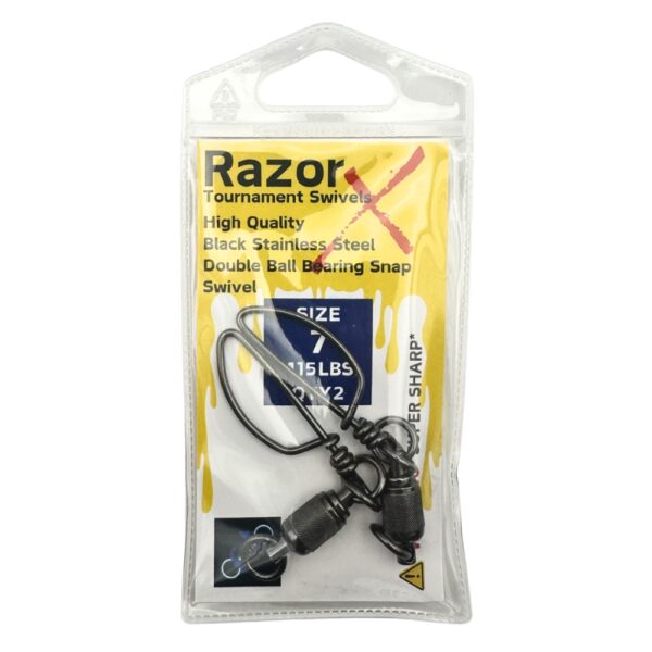 Razor X Double Ball Bearing Black Snap Swivel