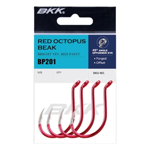 BKK Red Octopus Beak Pre Pack Hooks