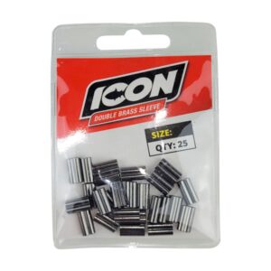 Icon Double Brass Sleeve Crimps 25 Pack