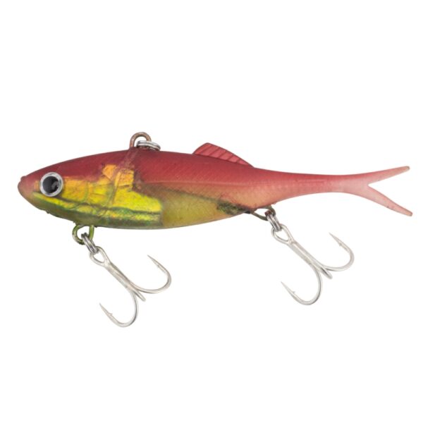 Berkley Shimma Fork 100mm Soft Vibe Lure Nuclear Chicken