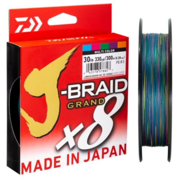 Daiwa J Braid Grand X8 Multicolour Braid