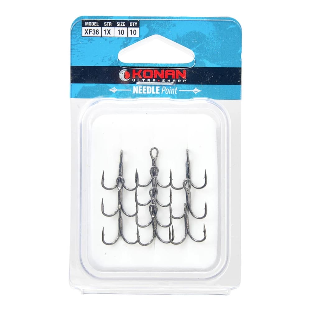 Konan XF36 Treble Hooks 10 Pack
