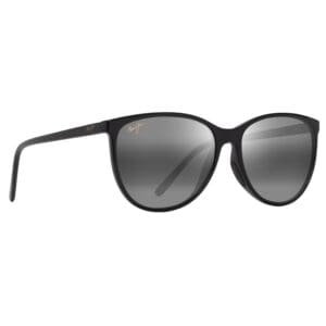 Maui Jim Ocean Neutral Grey Lens Shiny Black Frame Sunglasses