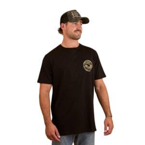 Ringers Western Signature Bull Mens Black/Camo Loose T-Shirt