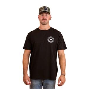 Ringers Western Signature Bull Mens Black/White Loose T-Shirt