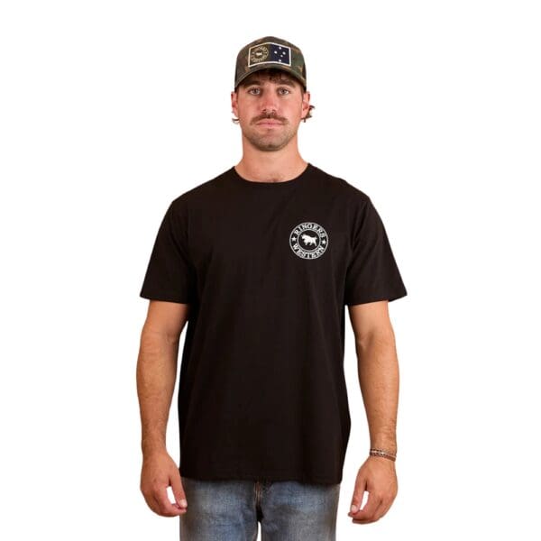Ringers Western Signature Bull Mens Black/White Loose T-Shirt