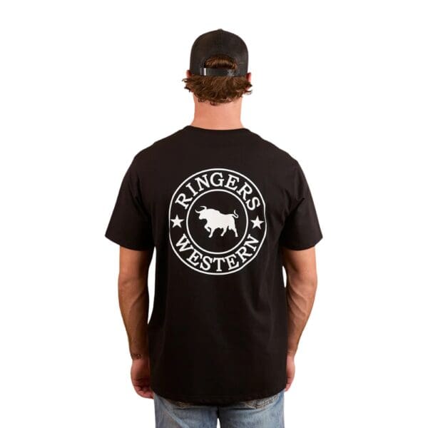 Ringers Western Signature Bull Mens Black/White Loose T-Shirt