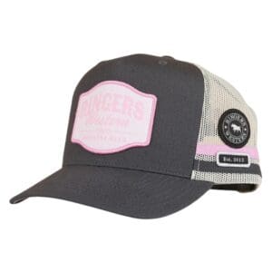 Ringers Western Country Club Deep Fit Trucker Cap PinkCharcoal
