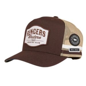 Ringers Western Country Club Deep Fit Trucker Cap Saddle/Brown
