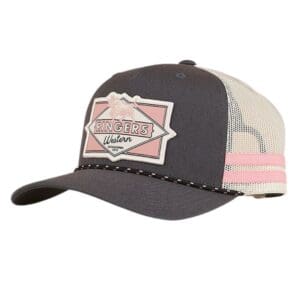 Ringers Western Hometown Trucker Cap CharcoalRosey