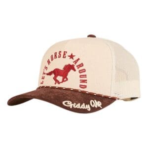 Ringers Western Lets Horse Around Trucker Cap Off WhiteChocolate