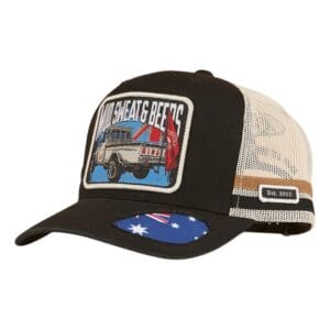 Ringers Western Mud Sweat Beers Deep Fit Trucker Cap Black