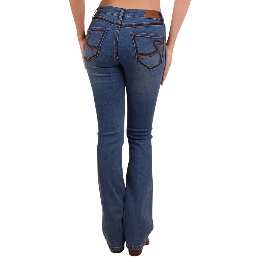 Ringers Western Caroline Womens Mid Rise Bootleg Jean Wash Blue - Image 2