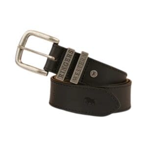 Ringers Western James Belt Dark Brown Silver