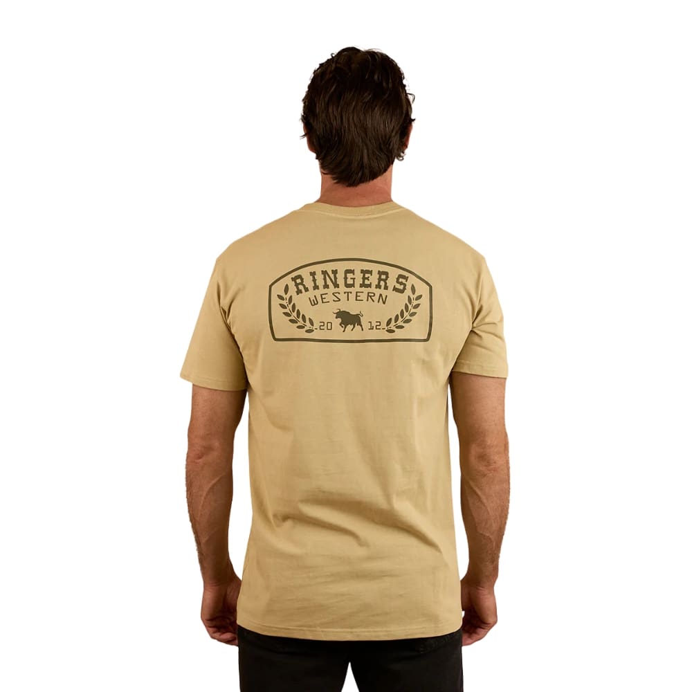 Ringers Western Wheatbelt Mens Stock Fit T-Shirt Olive Green - Image 2