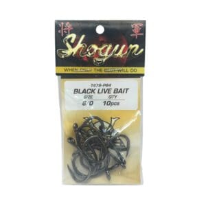 Shogun Black Live Bait Hooks 10 Pack