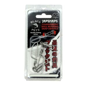 Black Pete Japsnaps Ball Bearing Snap Swivels