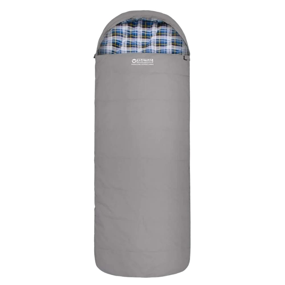 Frankland Hooded Jumbo Sleeping Bag -7 Grey 230cm X 90cm