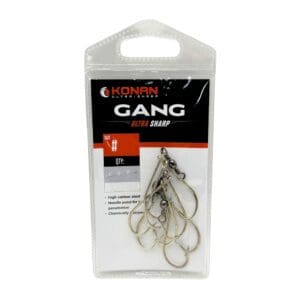 Konan Pre Rigged Gang Hooks Pk 3