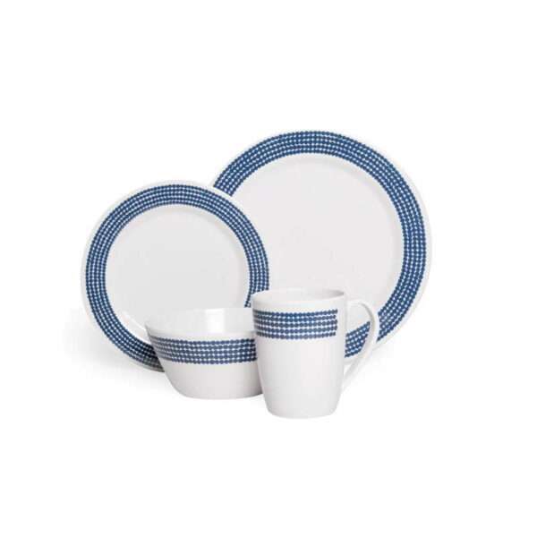 CAMPFIRE 16PCE MELAMINE DINNER SET BLUE MOON