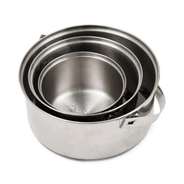 CAMPFIRE STAINLESS STEEL POT SET 6 PIECE